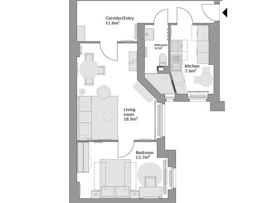 Furnished private flat - Neukölln