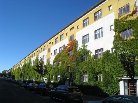 Neu möblierte, gemütliche, ruhige 2-Zimmer Wohnung mit Balkon im Denkmalschutz Ensemble