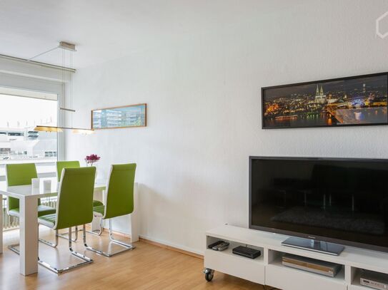 Rhine Center Shopping, bright App. with new kitchen , sunny balcony, close to public transportation, incl. parking, Kol…