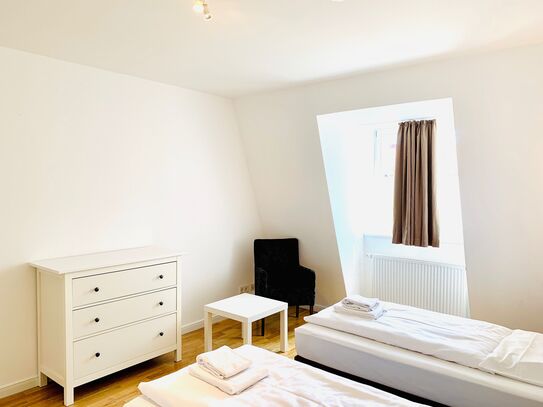 Rooftop apartment with patio close to Kollwitzplatz area and ALEX.