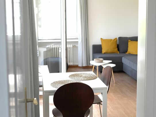 Beautiful studio apartment in Dusseldorf with balcony