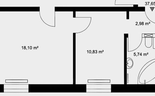 Modernes Studio-Apartment 37 m² Citynah in Mülheim an der Ruhr – Voll möbliert, Keine Kaution, Reinigungsservice, City-…