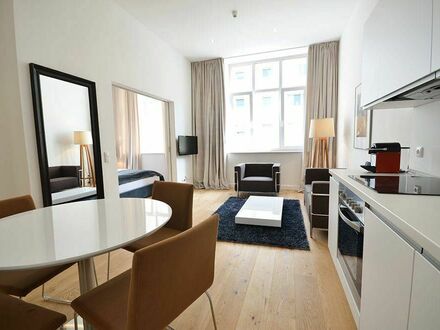 Stilvolles und komplett möbliertes 35 qm Serviced Apartment in Frankfurt/Main Nähe des Weißen Turms