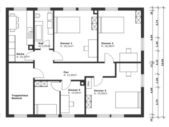 Newly furnished! Spacious rooms in a 4-person shared apartment directly in Synergie Park Vaihingen! 2 minutes to the tr…