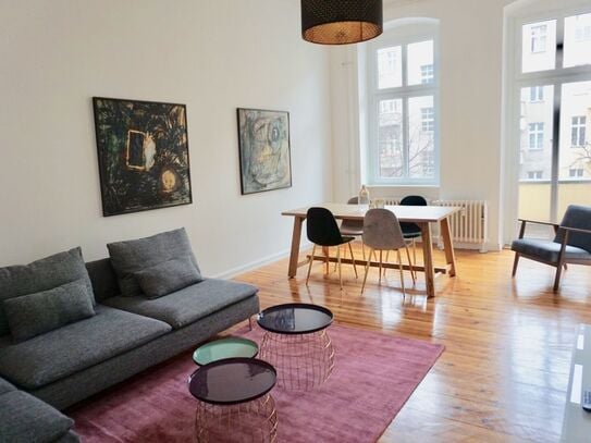 Bright 3-room flat with stucco ceilings and balcony, Berlin - Amsterdam Apartments for Rent