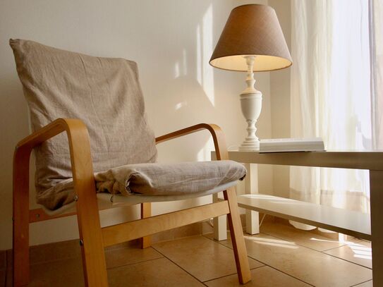 Modern 2-Room Garden Apartment (35 m²) – Fully Furnished, No Deposit, Including Cleaning Service & City Registration