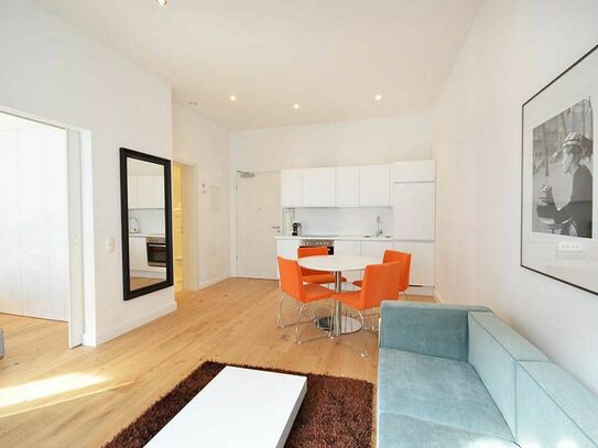 Elegant möbliertes Serviced Apartment für 2 Personen in Frankfurt am Main Nähe der Alten Brücke