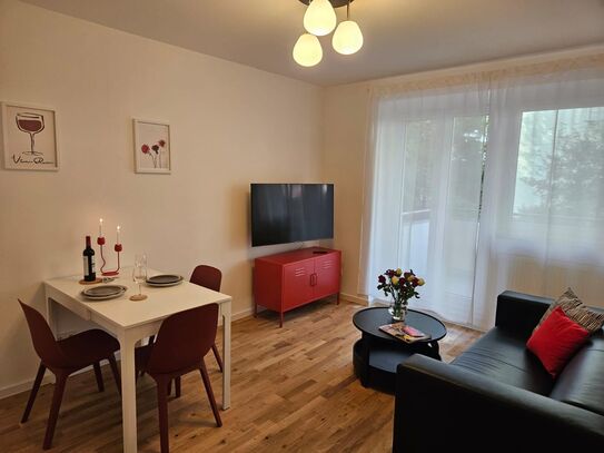 Neu renoviertes, komfortables Apartment mit Balkon in unmittelbarer Nähe zur Messe Frankfurt