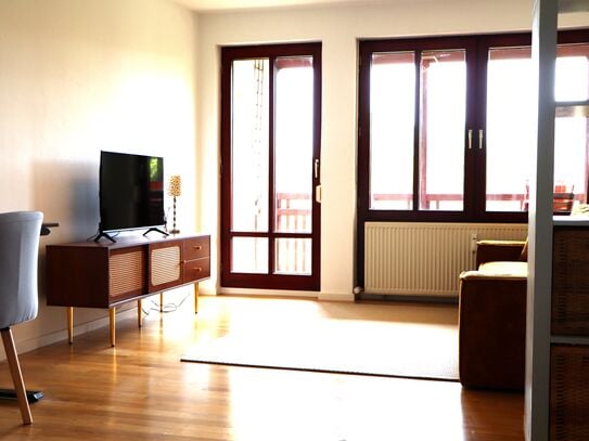 Stylish, fully renovated and furnished 1.5-room apartment with balcony