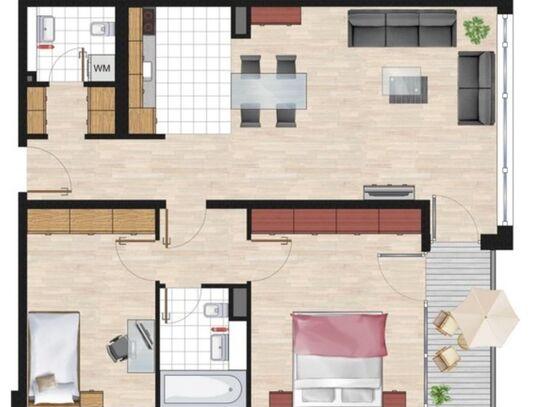 Moderne und ruhige Wohnung in zentraler Lage