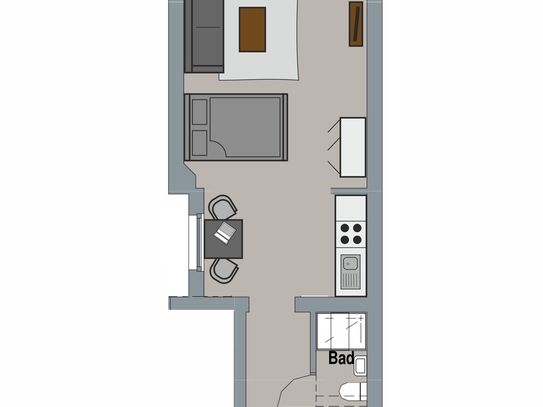 Helles Apartment mit Gartenzugang