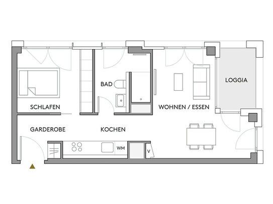 Modern, fully furnished 2.5 rooms business apartment, Frankfurt - Amsterdam Apartments for Rent