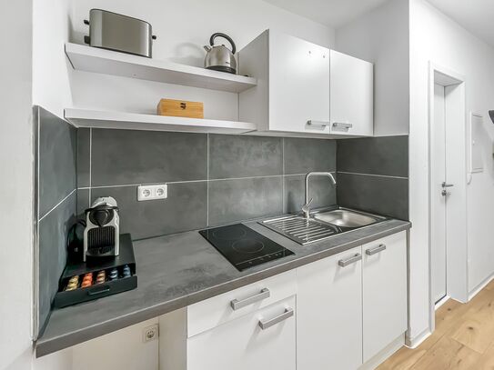 Modern Studio Apartment in Stein/Nuremberg - workspace, kitchen, WLAN, fully equipped, SELF-CHECKIN, ALL INCLUSIVE