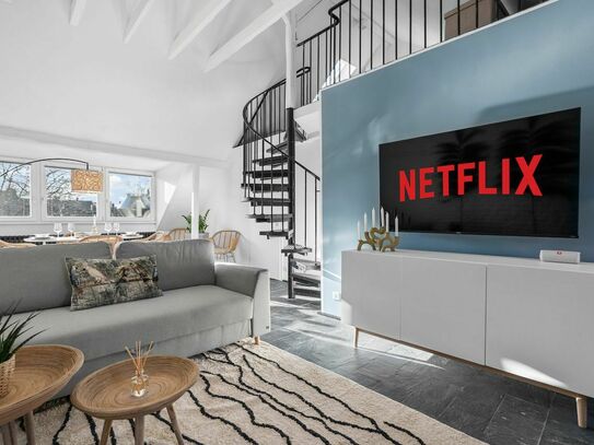 Große Maisonette Wohnung | Dachgeschoss | Netflix | WLAN | City und direkt in der Nähe vom Hbf Krefeld