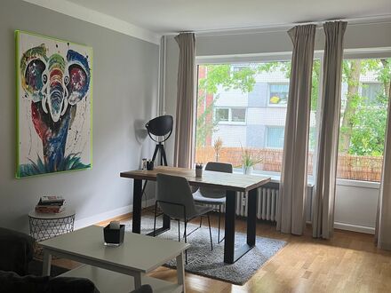 ELEGANTE 3-ZIMMER-WOHNUNG IN HAMBURG - Bezaubernde Stadtwohnung für 3 Monate (Januar - März 2024) - Voll Möbliert, Balk…