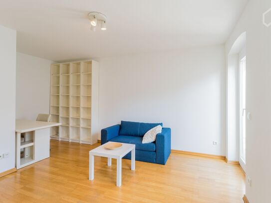 Quiet, spacious studio in Berlin with balcony