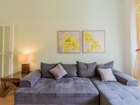 Bright, furnished 2-room apartment with nice balcony in Berlin Mitte