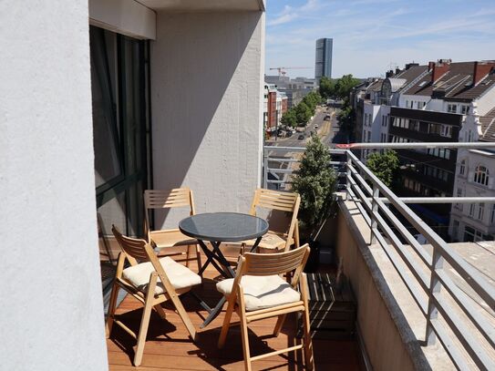 Fantastic, amazing penthouse with great rooftop terrace and balcony in Düsseldorf Derendorf