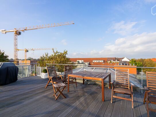 Exklusives Penthouse mit großer Dachterrasse im Zentrum von Hamburg-Nord