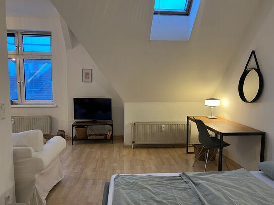 Rooftop Views: Spacious Studio Apartment near Tempelhofer Feld