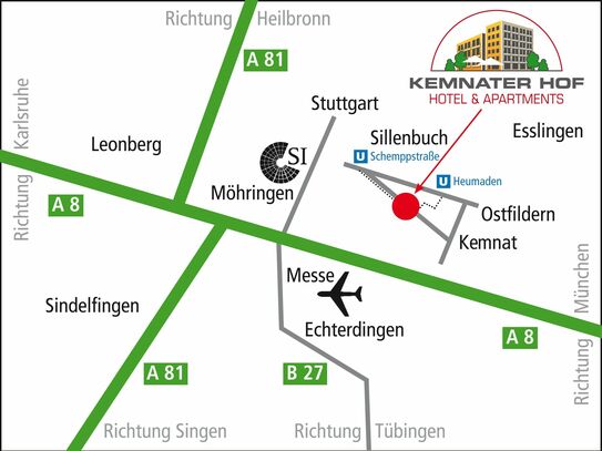 Exclusive Zwei-Zimmer-Wohnung, Nahe Messe/Flughafen Stuttgart