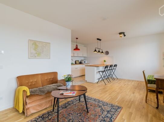 Spacious, bright, completely new two-room apartment with rooftop terrace in Schöneberg