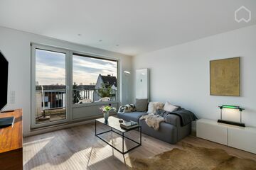 Penthouse-Wohnung mit Terassen-Rheinblick im Kölner Süden, sicher rund angenehm in Corona-Zeiten, mit bester Verkehrsanbindung