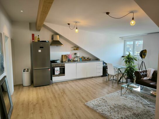 Stylish apartment above the rooftops of Mannheim