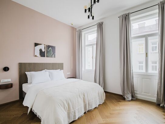 Tolle und luxuriöse 2 Zi Wohnung mit Erker im schönen 12. Bezirk. Schlöss Schönbrunn in Gehweite zu erreichen