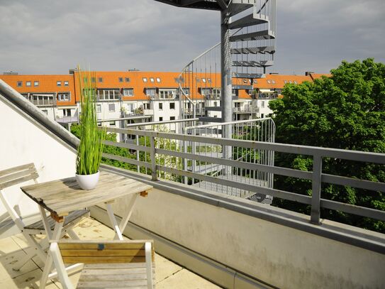 Great maisonette apartment with balcony over 2 floors