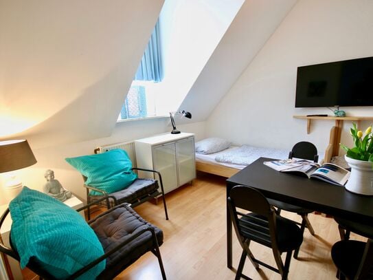 Modern 29 m² Studio Apartment with Garden – Fully Furnished, No Deposit, Cleaning Service, and City Registration!