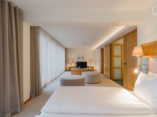 The luxurious and generous Suite with great view of Potsdamer Platz.