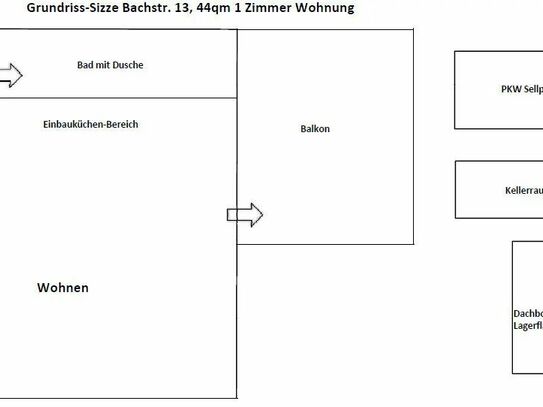 1- Zimmer Wohnung mit grossem Balkon in Weissach