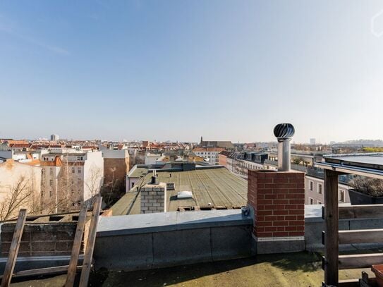 Rare jewel! aircondion, 360-degree roof top terrace with sauna with a view of the TV-Tower for exclusive use in Prenzla…