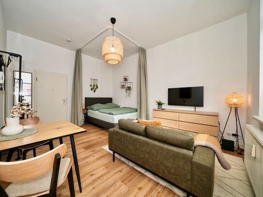 NEU: Modernes Studio Apartment in Magdeburg inkl. Boxpspringbett, Netflix und Waschmaschine