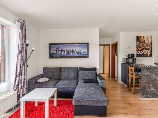 Modernes, helles Top-Apartment mit Balkon, Tiefgaragenstellplatz & Zugang zu privatem Park, 5 min vom Hbf entfernt in N…