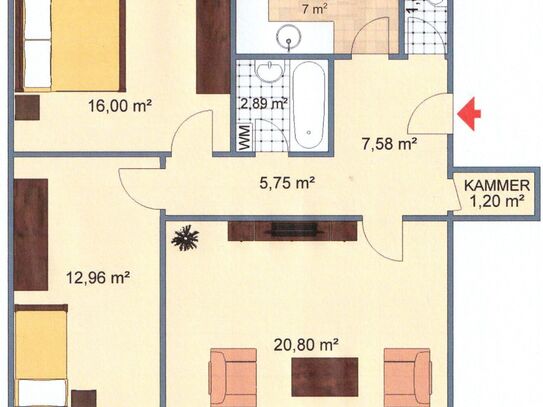 Sofort loswohnen: stilvolle Wohnung mit Weitblick