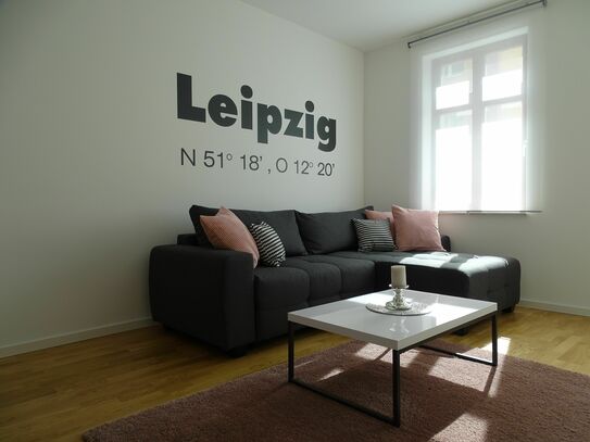 Liebevoll eingerichtetes, voll ausgestattetes neues Apartment in Leipzig mit top Verkehrsanbindung, USt ausweisbar!!
