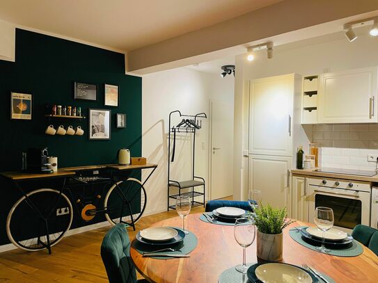 Klassen Stay - Exklusives 2-Zimmer-Apartment - Zentral und 4km zur Messe - Kingsizebett - Küche