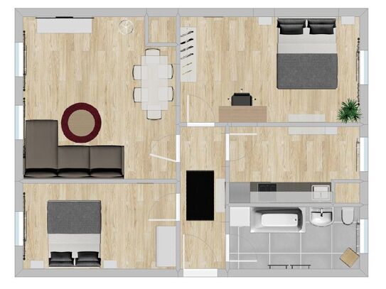 BROCKHEUS Apartments: Central Essence Apartment | Two Bedrooms | Kitchen | Parking | Washing Machine | Smart TV | Wi-Fi