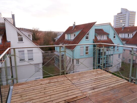 sunny apartment with a large balcony