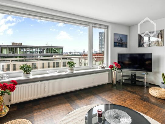 Luxuriöses 4-Zimmer-Apartment mit Panoramablick, idyllischer Terrasse und privatem Parkplatz in bester Lage von Hamburg…