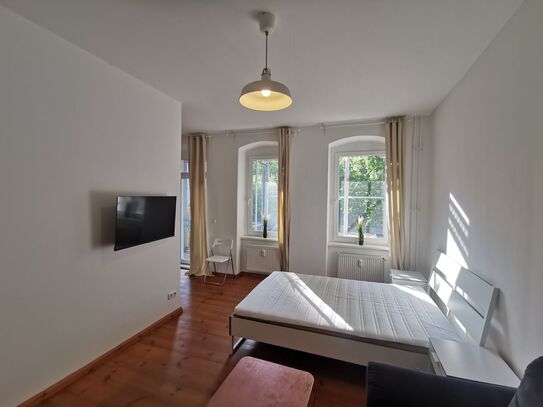 1 room apartment (fully furnished) in a quiet street next to the river