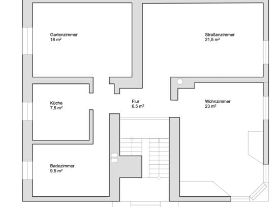 Ruhige modernisierte Altbau-Wohnung für 3 Personen