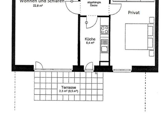 Apartment with parking lot