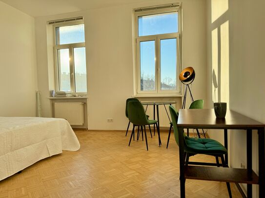 Frisch renoviertes und ruhiges Apartment neben WU & Messe