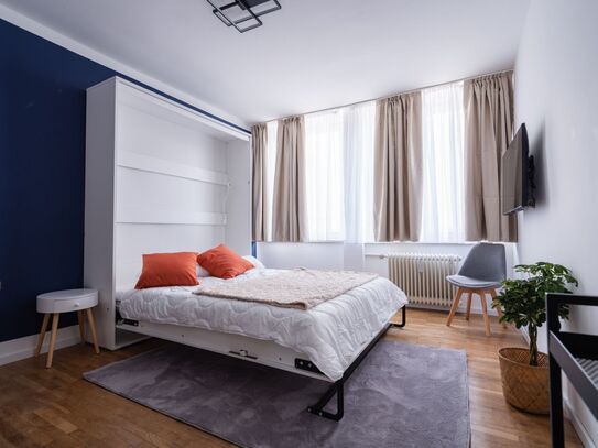 Charming Studio Apartment with Isar Park View – Central & Stylish