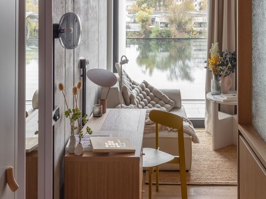 Urban and new studio with view over the Spree-river and gym at East Side Gallery, Berlin - Amsterdam Apartments for Rent