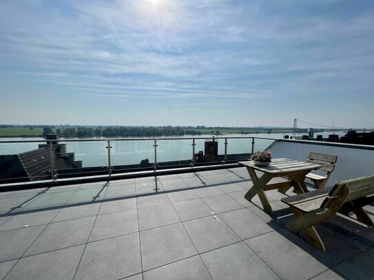 PANORAMA Exklusives Apartment mit Rheinblick & Dachterrasse in Emmerich am Rhein