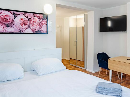 Modern eingerichtetes Apartment für 2 Personen direkt am Rostocker Hauptbahnhof.